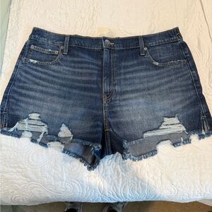 Aerie Midnight Blue Ripped Jean Shorts